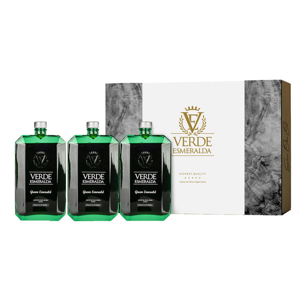Coffret Cadeau Picual Verde Esmeralda Vert Émeraude 3 Bouteilles 500 ml